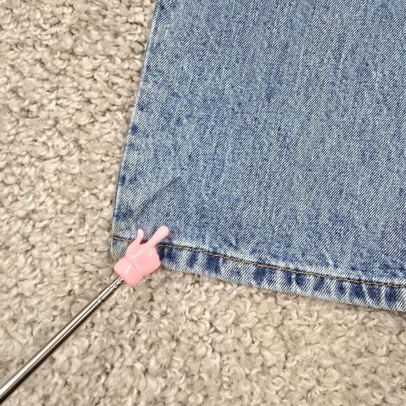 Levi’s 501 Jeans Mens 34x30 Light Wash Button Fly Vintage Y2K Straight Denim - Picture 11 of 16